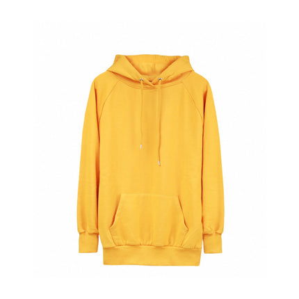 Yellow sweater with hoodie