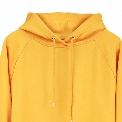 Yellow sweater with hoodie
