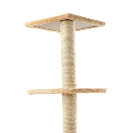 Cat scratch pole with platform