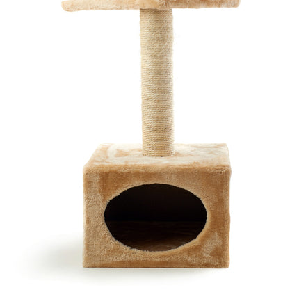Cat scratch pole with platform