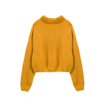 Yellow knitted sweater