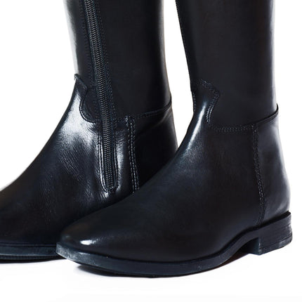 High leather horse boots Black