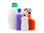 Large Bucket with cleaning bottles