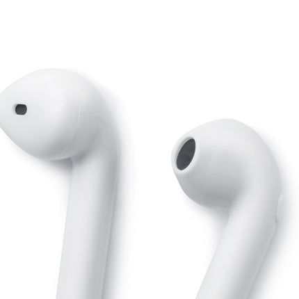 Wireless white earphones