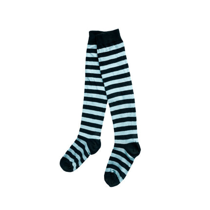 Blue striped socking