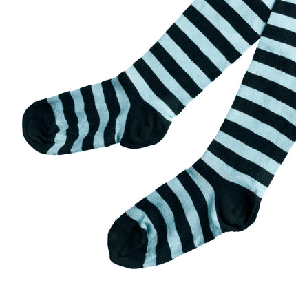 Blue striped socking