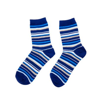 Blue striped socks
