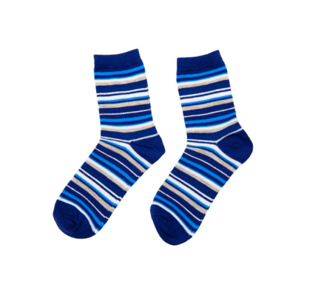 Blue striped socks