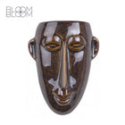 Face vase brown - Wall plant - Present Time