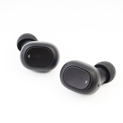 Wireless black earphones