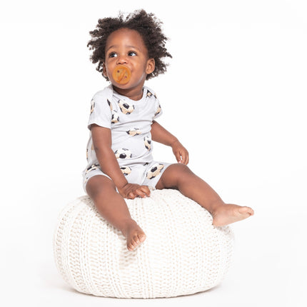 SNURK Fussball Grey Playsuit Babies