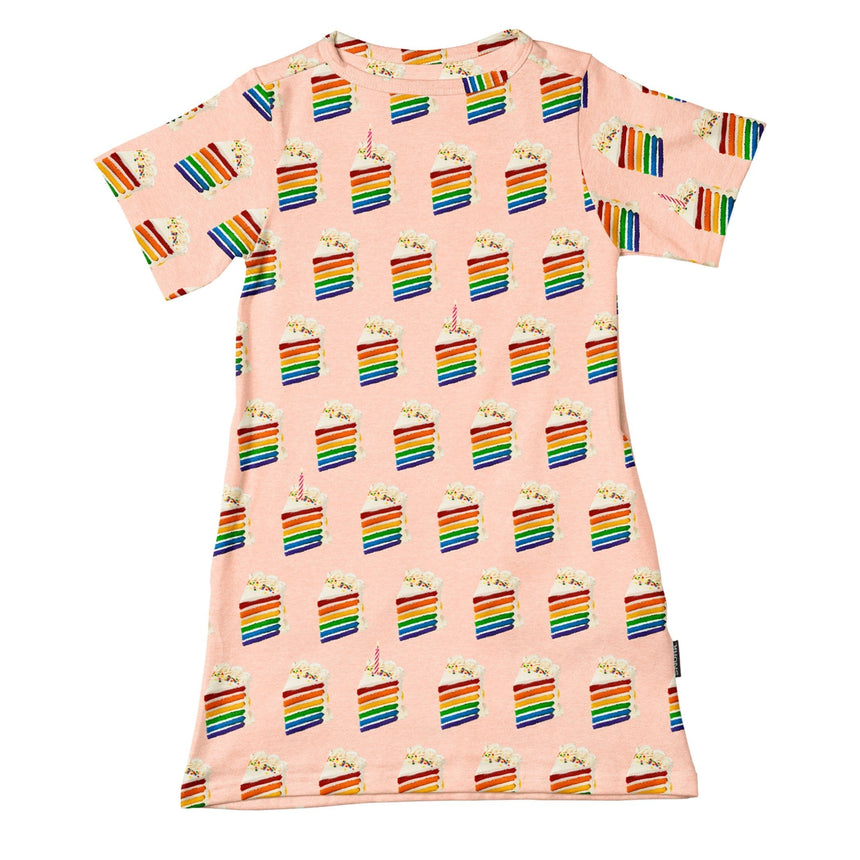 SNURK Rainbow Cake T-shirt Dress Kids