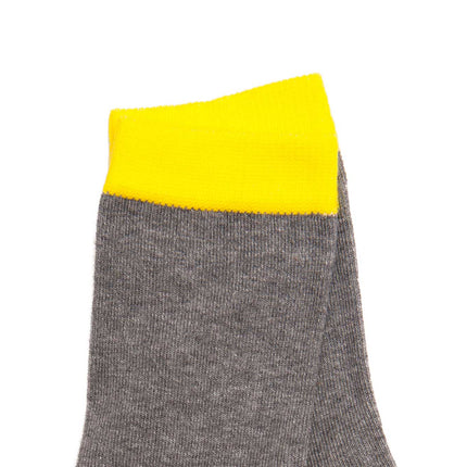 Yellow/grey unisex socks