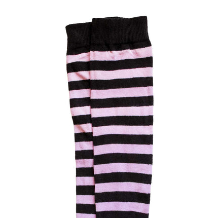 Pink striped socking