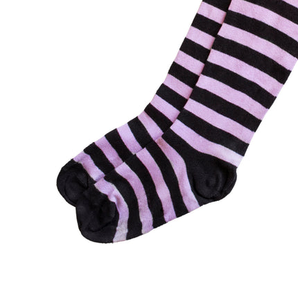 Pink striped socking