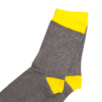 Yellow/grey unisex socks