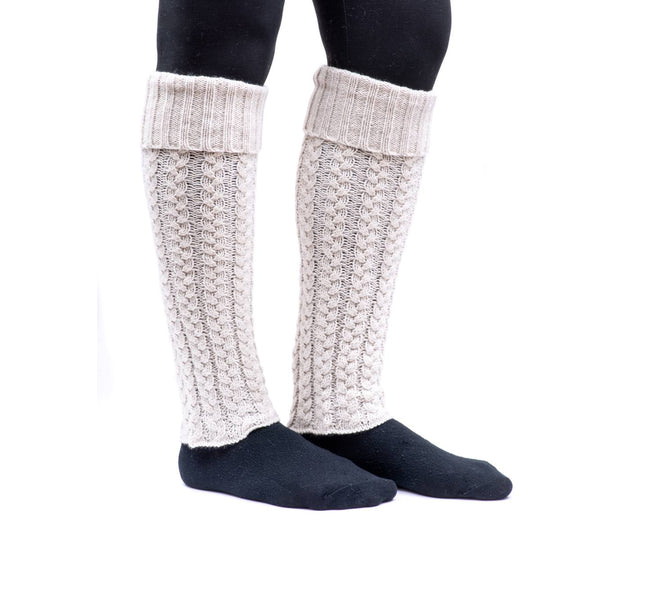 Warm knee socks white