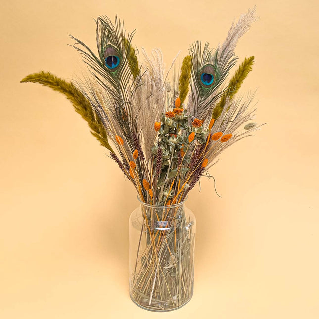 Dried Flowers Bouquet - Orange field