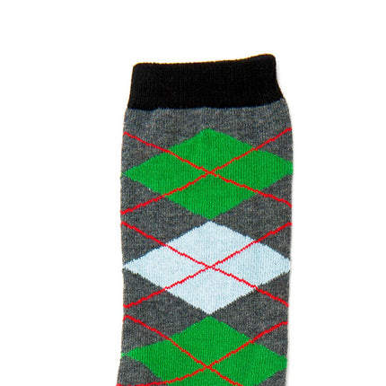 Green checkered socks